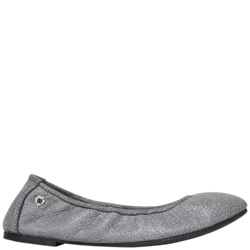 Minnetonka Anna Ballerina Distressed Charcoal 10